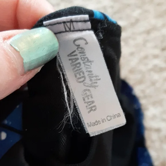 Constantly Varied Gear Geometric Blue and Purple Sports Bra - Picture 3 of 3